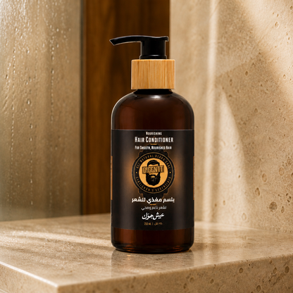 Diggn'It Nourishing Hair Conditioner | MISK 250 mL bottle on warm limestone