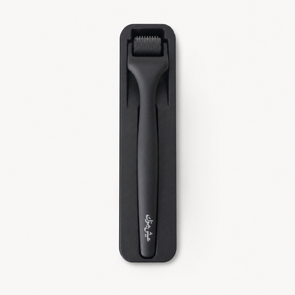 Diggn'It black 0.30 mm Derma Roller in its protective tray on a clean white ecommerce background