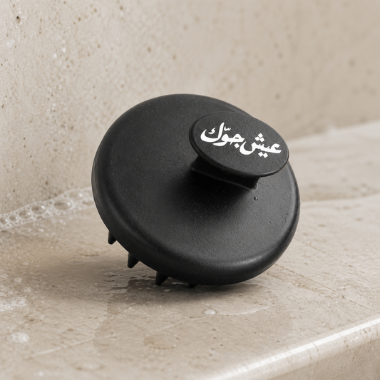 Diggn'It Beard and Hair Scrubber on wet stone