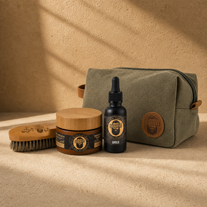 Diggn’It Giftable No-Brainer Kit with Amber scent and Canvas Green travel bag