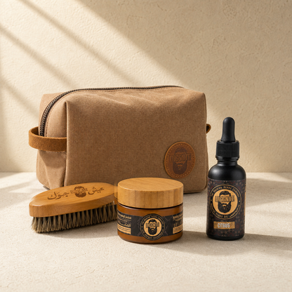 Diggn’It Giftable No-Brainer Kit with Citrus scent and Canvas Brown travel bag
