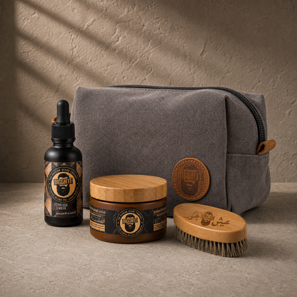 Diggn’It Giftable No-Brainer Kit with Espresso Timber scent and Canvas Grey travel bag