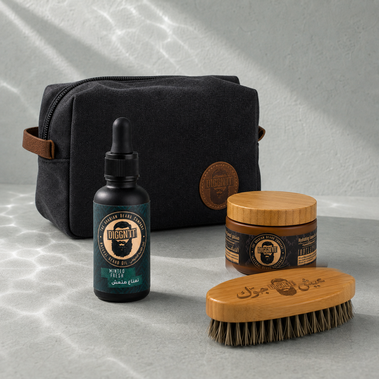 Diggn’It Giftable No-Brainer Kit with Minted Fresh scent and Canvas Black travel bag