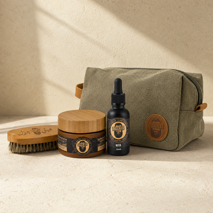 Diggn’It Giftable No-Brainer Kit with Misk scent and Canvas Green travel bag