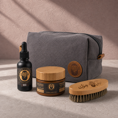 Diggn’It Giftable No-Brainer Kit with Rose scent and Canvas Grey travel bag