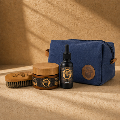 Diggn’It Giftable No-Brainer Kit with Amber scent and Denim travel bag