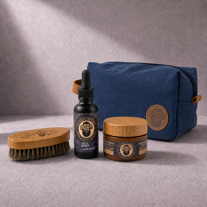 Diggn’It Giftable No-Brainer Kit with Spiced Lavender scent and Denim travel bag