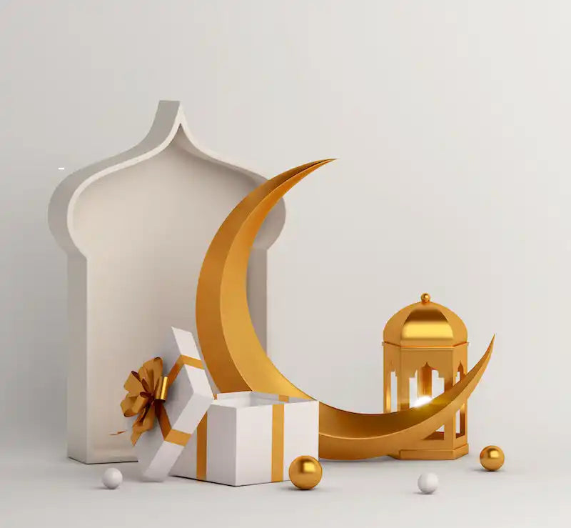 Ramadan-themed decorative arrangement.