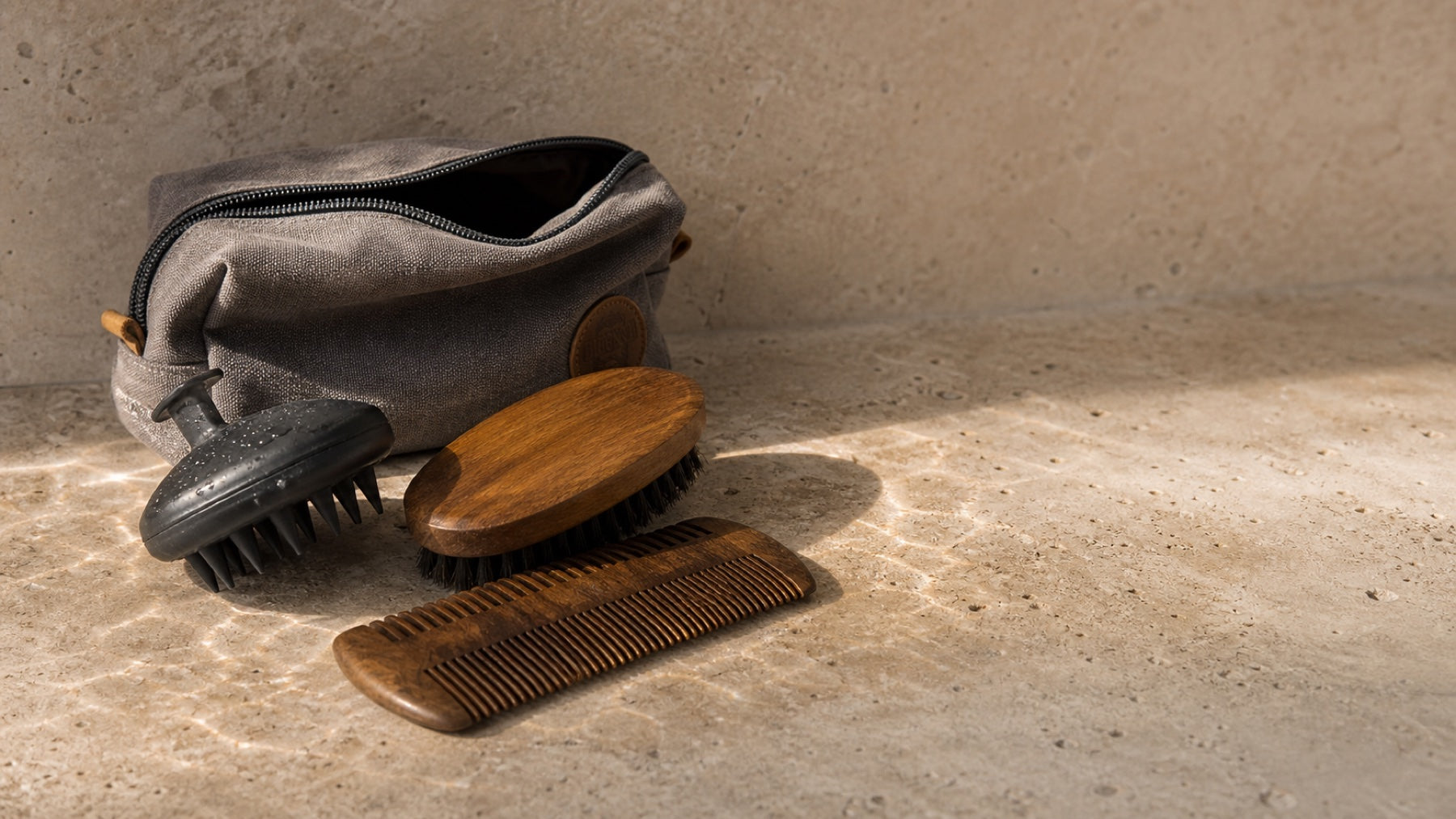 Sandalwood Beard Comb — Material with a job to do.